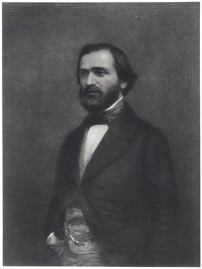 Portrait of Giuseppe Verdi by Charles Michel Geoffroy